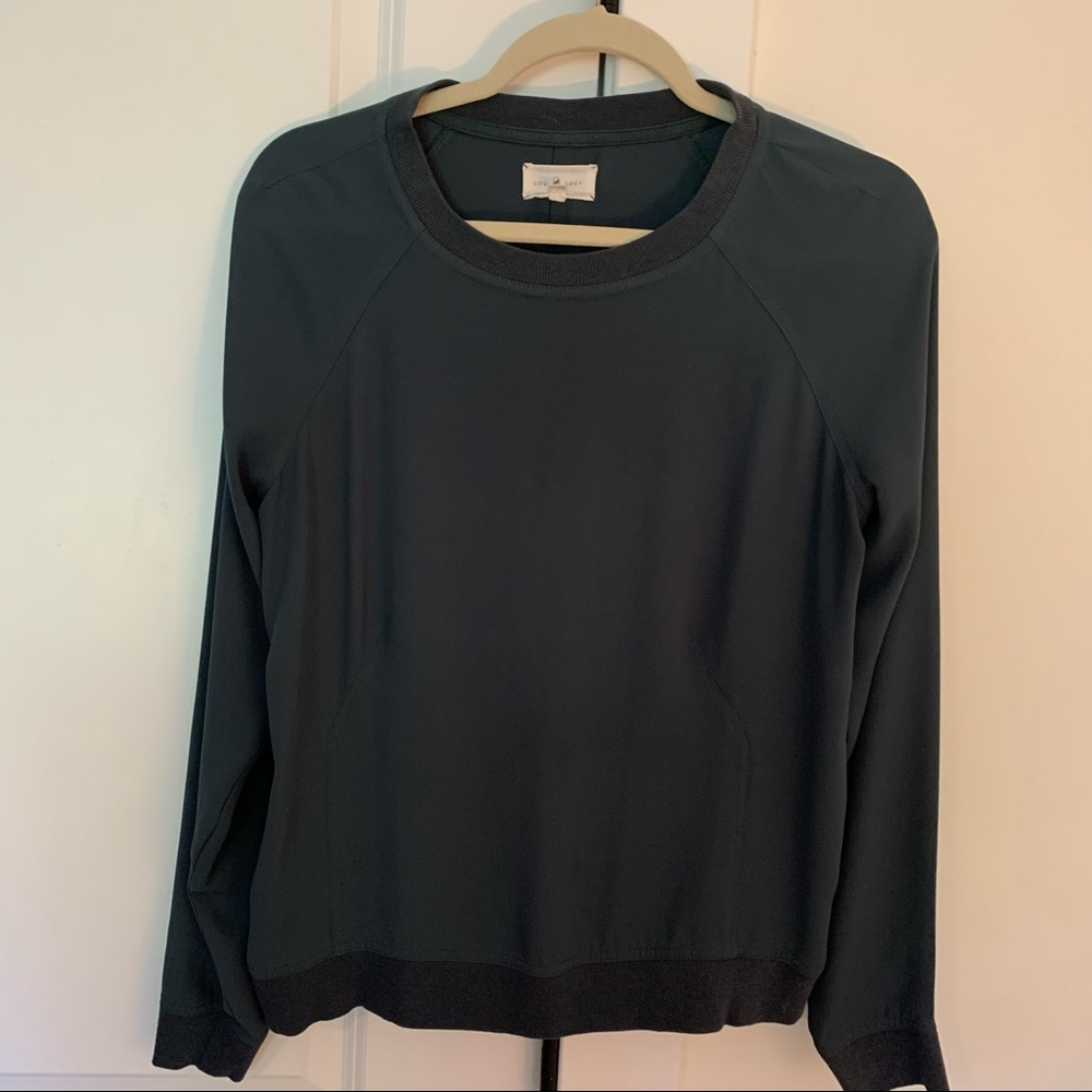 Lou & Grey Dark Gray Blouse